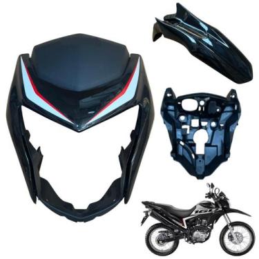 Imagem de Kit Carenagem Frontal Nxr Bros 160 modelo 2016 Até 2021 Máscara do Far