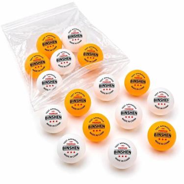 Imagem de Bolas de Tênis de Mesa Gold Sports Binshen Premium 40+ 3 Estrelas-Unissex