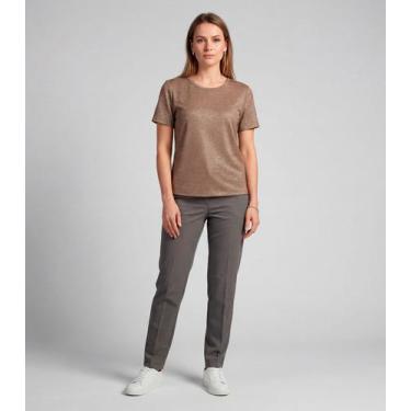 Imagem de Blusa Feminina Básica Infinita Cor Marrom, P, Marrom