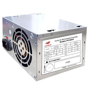 Imagem de Fonte ATX C3Tech PS-200V4 200W Reais 24 Pinos, Bivolt Manual 115/230V,