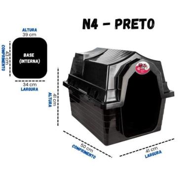 Imagem de Casinha para Cachorro OEM N4 para Pequeno e Médio Porte em Plástico Pr