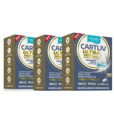 Imagem de Kit 3 Cartliv Ultra MDK Colágeno Tipo  2 60caps Equaliv (uc Ii),  Sem 