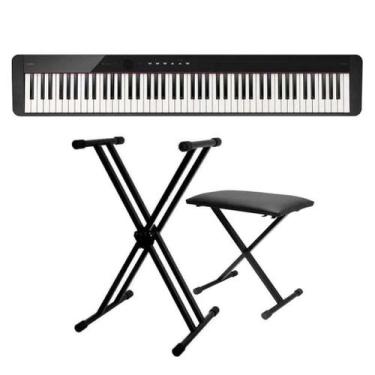 Imagem de Piano Digital Casio Privia PX-S1100 Preto + Suporte Duplo + Banqueta e