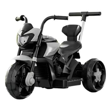 Imagem de Mini Moto Esportiva Elétrica Infantil 6V Bivolt com Controle Remoto Cinza Unitoys