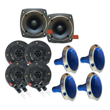 Imagem de Kit corneteira 4x2 compet completo corneta aluminio cor:azul, AZUL