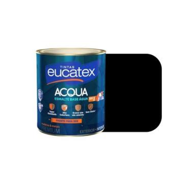 Imagem de Esmalte Eucatex Brilhante Para Ferros E Madeira Base Água 900ml, Preto