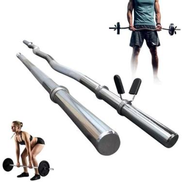 Imagem de Kit Barras W 1,20m + Barra Reta 1,8m - D1Fitness