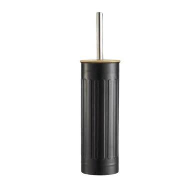 Imagem de Escova Sanitaria Banheiro em Inox Fluted Preto Jolitex