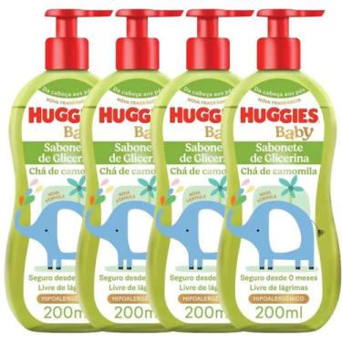 Imagem de Sabonete Líquido Huggies Chá de Camomila Bebê 4 Embalagens