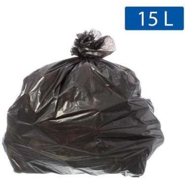 Imagem de Saco para Lixo 15L Preto 39x58cm 5 Micras Reciclado 100 Unidades Ecopl