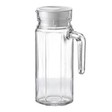 Imagem de Jarra Suiça De Vidro 1L Transparente Moderno Elegante Para Mesa Cozinh