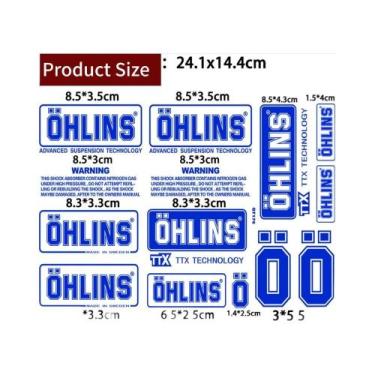 Imagem de Adesivo Transparente Para Amortecedor De Motocicleta Ohlins, Decalque 