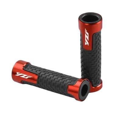 Imagem de Manoplas Antiderrapantes CNC Para Guidão De Moto Yamaha Com Logotipo Y