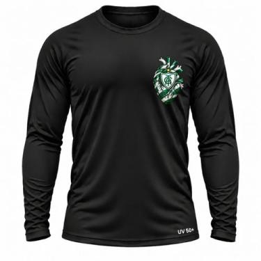 Imagem de Camisa Uv +50 América Mineiro Torcedor Coração corPretoTamanhoG3 - Gen