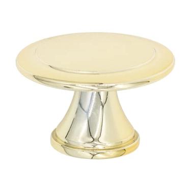 Imagem de Puxador Redondo Ponto Para Móveis Porta Gaveta + Parafusos (Dourado)