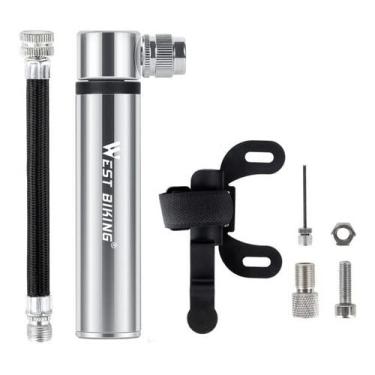 Imagem de W WEST BIKING Bombinha para bicicleta de bolso para encher pneu bola barco piscina inflável 120 PSI West Biking
