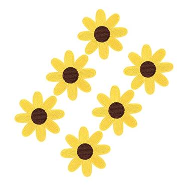Imagem de Planta de vestido de roupas, 6 peças bordados bordados costurar apliques de poliéster para remendar decoração