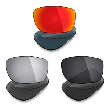 Imagem de 3 pares de lentes polarizadas de substituição Mryok para óculos de sol Oakley Fives Squared – Opções