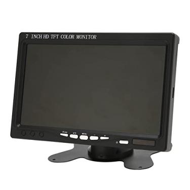 Imagem de Monitor LCD de carro de 7 polegadas, tela LCD TFT de 1024 x 600 HD, monitor portátil VGA AV HDMI para Raspberry Pi, monitor retrovisor para carro, RV, FPV Drone, CCTV, DVR(US Plug)