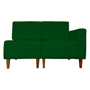 Imagem de Poltrona Decorativa Alice Lado Esquerdo Pés Trapézio Suede Verde - DS Estofados