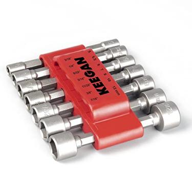 Imagem de KEEGAN TOOLS 14-Piece Quick Change Nut Driver Set 1/4” Hex Shanks Fit Quick-Change/Release Chucks Includes popular 10mm 8mm 7mm metric 1/4, 5/16, 3/8, 7/16 sizes Car, Auto Mechanics