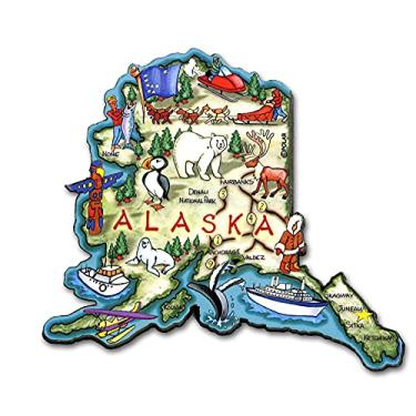 Imagem de Ímã de geladeira Jumbo Alaska the Last Frontier State Artwood