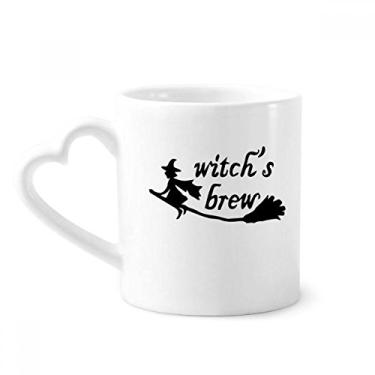 Imagem de Caneca de café de cerâmica com desenho de citação em inglês, copo de coração de vidro