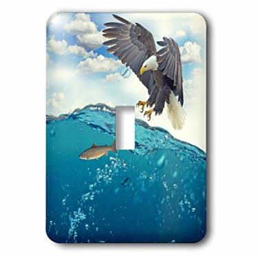 Imagem de 3dRose (lsp_254361_1) Interruptor simples de peixe design selvagem arte animal natureza Hawk caça águia