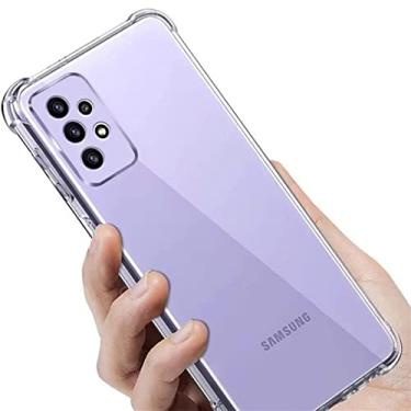 Imagem de FIRSTPELLA Compatível com Samsung S21 Ultra Case, capa de telefone transparente [anti-amarelamento] à prova de choque, capa transparente híbrida de TPU macio para mulheres e homens