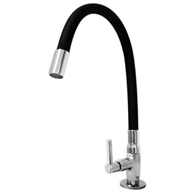 Imagem de Torneira Cozinha Mesa Flexível Color Preta C-72