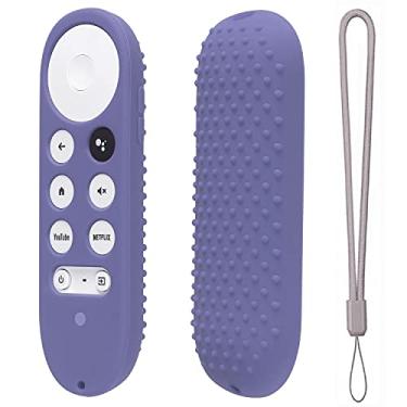 Imagem de Capa de silicone para Chromecast com Google TV 2020 Voice Remote Capa protetora para Chromecast Voice Remote 2020 (cinza lavanda)