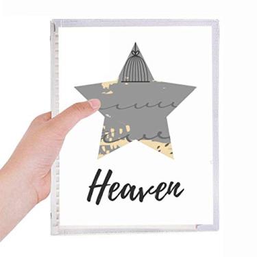 Imagem de Caderno com estampa de arte abstrata de folhas soltas diário recarregável de papelaria