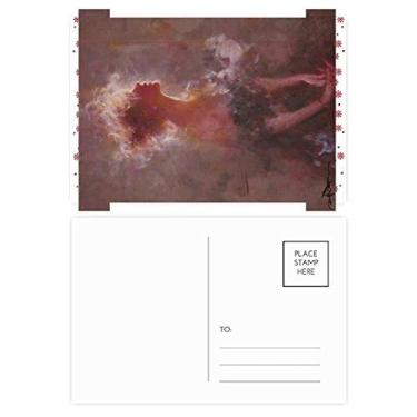 Imagem de Clair De Lune XJJ Pintura a Óleo Natal Natal Celebração Cartão Postal Cartão Bênção