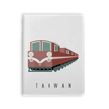 Imagem de Caderno de viagem Taiwan Train Art Deco, moderno, capa de chiclete, diário de capa macia