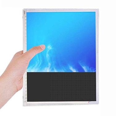 Imagem de Caderno de folhas soltas e amarelas azuis com estrelas escuras, diário de papelaria recarregável