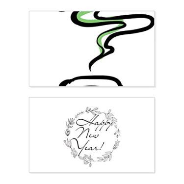 Imagem de Copo de chá chinês chinês padrão tradicional ano novo cartão felicitações mensagem presente