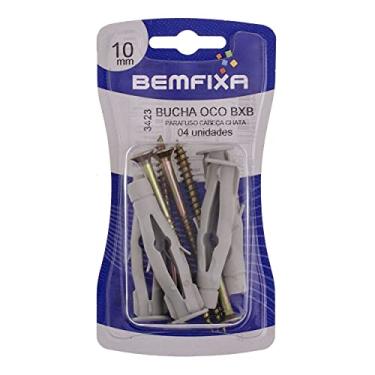 Imagem de parafuso Fenda Phillips Cabeça Chata 6 X 80 com Bucha Bxb10 Mm - Cartela, Bemfixa 3423