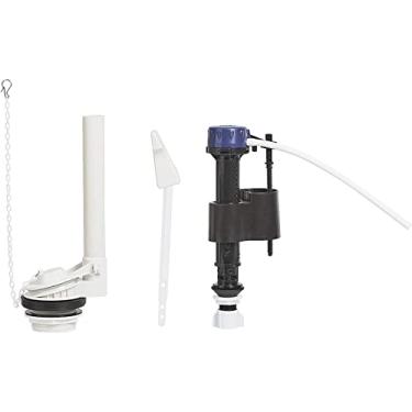 Imagem de Hausen HA-T107 Kit de reparo de tanque universal de substituição completo, para válvulas de descarga de 5 cm e corpo ajustável de duas peças, projetado para a maioria dos vasos sanitários, preto