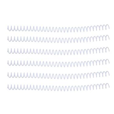 Imagem de Pente para Encadernação de Folhas, Bobina de Encadernação Em Espiral de Plástico Com 30 Furos de Grande Capacidade para Páginas (Branco)