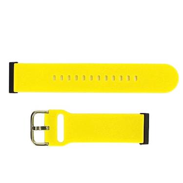 Imagem de Pulseira de Relógio Inteligente Silicone Smartwatch Acessório Substituição Leve para Escritório Ao Ar Livre (Amarelo)