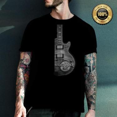 Imagem de Camiseta Hard Rock Guitarra Gibson Les Paul 100% Algodão - Cm Store
