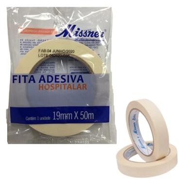 Imagem de Missner Fita Crepe Adesiva Hospitalar 19 Mm X 50 M