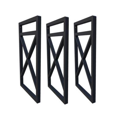 Imagem de Suporte De Prateleira Estilo Industrial Kit Três Peças 20X37