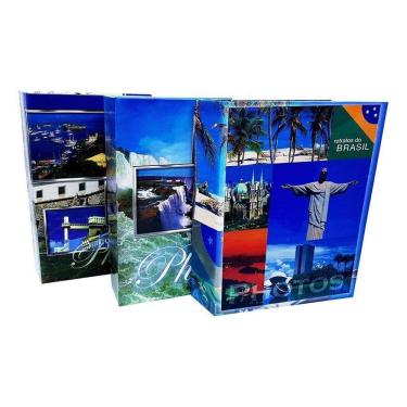 Imagem de 3 Albuns De Fotos 10X15/600 Ate 900 Fotos Trio Brasil Lindo