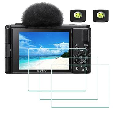 Imagem de ULBTER Protetor de tela para câmera Sony ZV-1F ZV1F Vlog e capa de sapato quente 0,3 mm dureza 9H capa de vidro temperado anti-arranhões anti-impressão digital antibolhas [3 + 2 unidades]