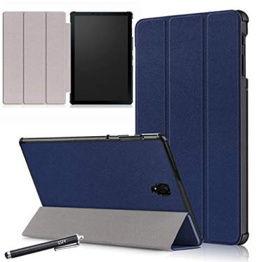 Imagem de Capa para Galaxy Tab S4 de 10,5 polegadas, ultrafina, com três dobras, suporte inteligente, hibernar/despertar automático para tablet Samsung Galaxy Tab S4 10.5 2018 SM-T830(Wi-Fi) / SM-T835(4G LTE),