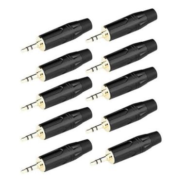 Imagem de Kit 10 Conectores P2 Macho Stereo Mxt Para Montagem De Cabo