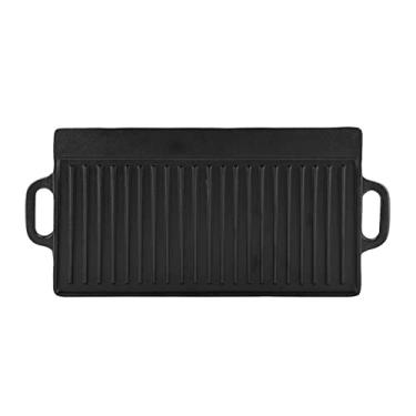 Imagem de Bandeja de Cozimento Dupla Face Bakeware Distribuição Uniforme de Calor, Grelha e Frigideira 19,9 X 9,3 X 0,6 pol., Com Alças Largas, Adequada para Forno, Churrasco, Fogão