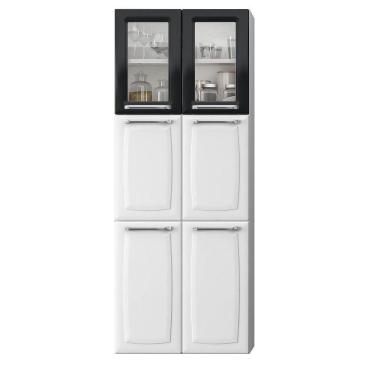 Imagem de Paneleiro Duplo 6 Portas 70cm Luce - Itatiaia Branco-preto