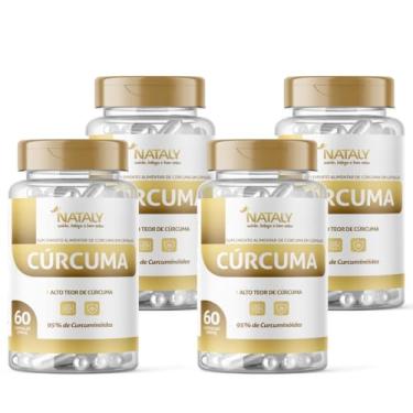 Imagem de Kit Com 04 - Cúrcuma 95% Curcumina 60 Capsulas de 500mg Nataly